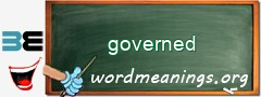 WordMeaning blackboard for governed
